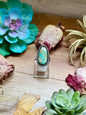 MJ Light Green Turquoise Sterling Silver Ring – Adjustable Oval