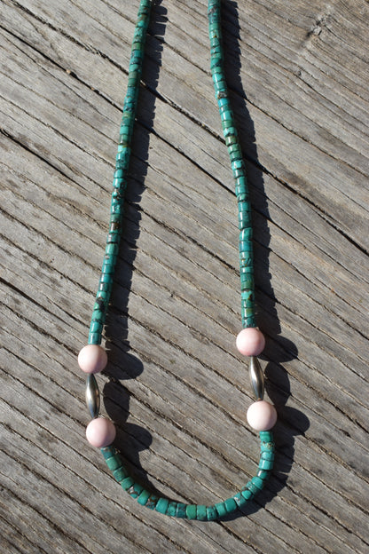 Kingman + Pink Conch necklace