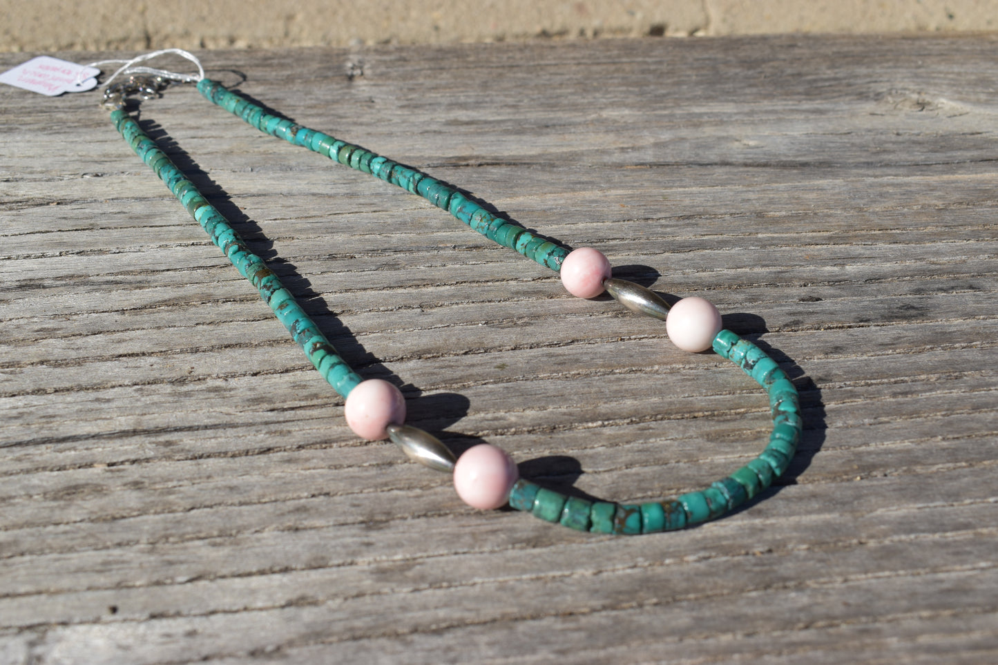 Kingman + Pink Conch necklace