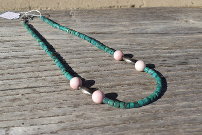 Kingman + Pink Conch necklace