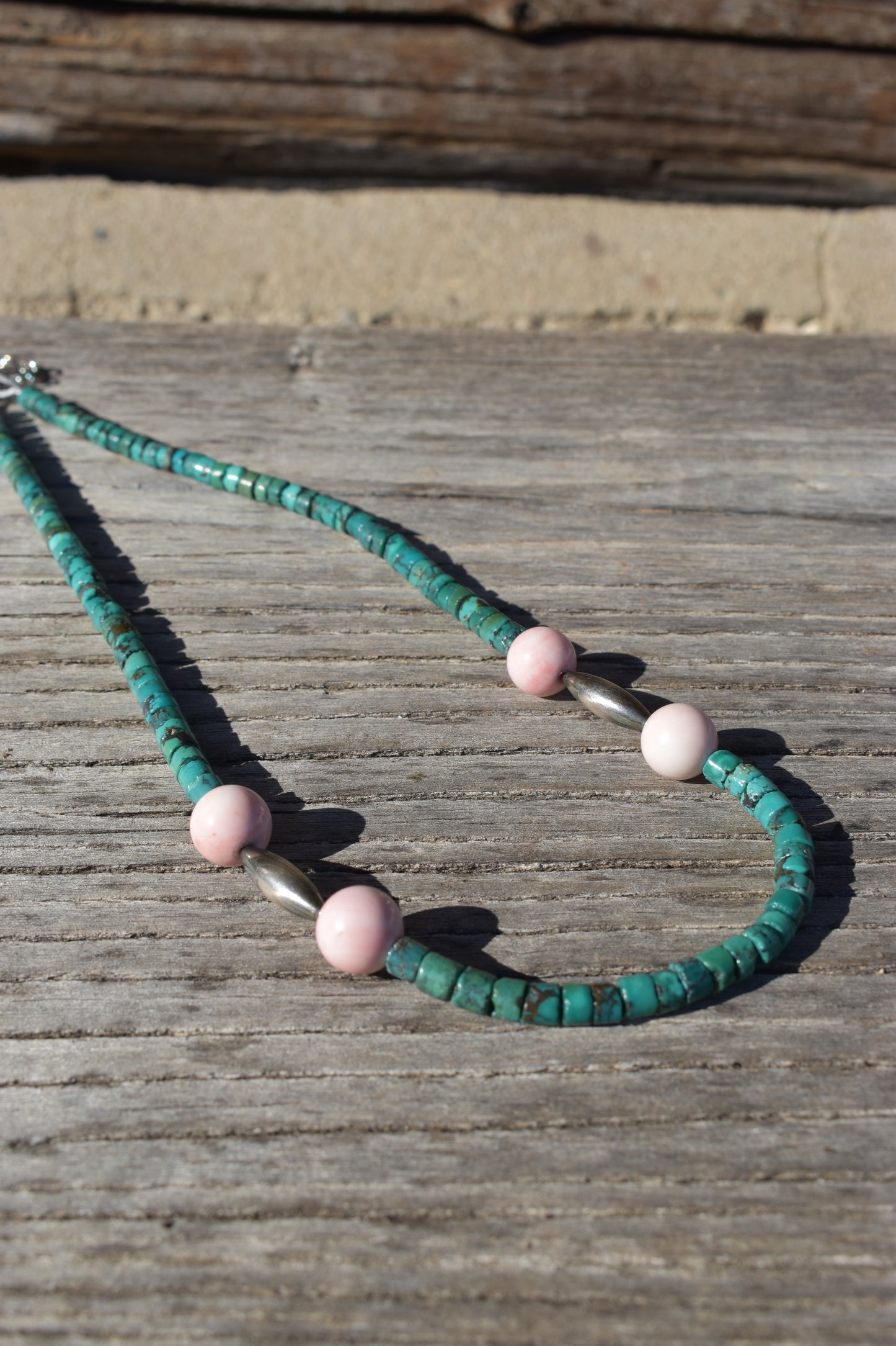 Kingman + Pink Conch necklace