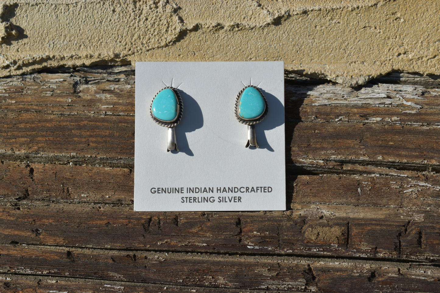 Kingman Turquoise blossom studs