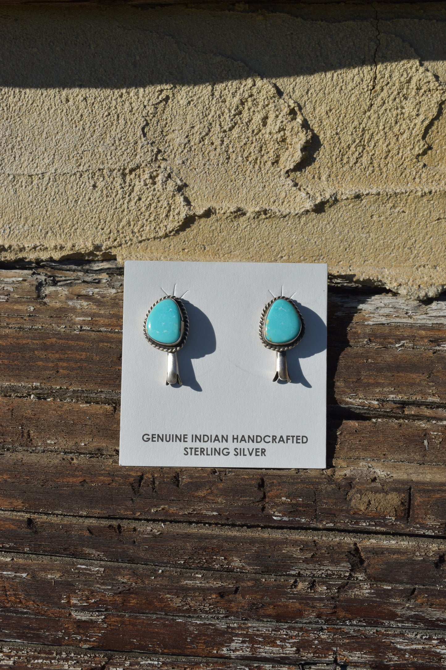 Kingman Turquoise blossom studs