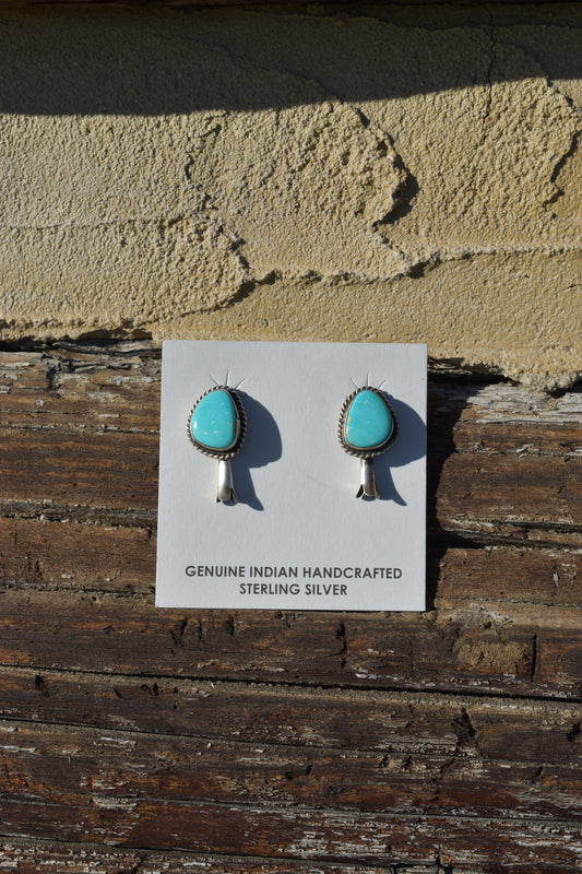 Kingman Turquoise blossom studs