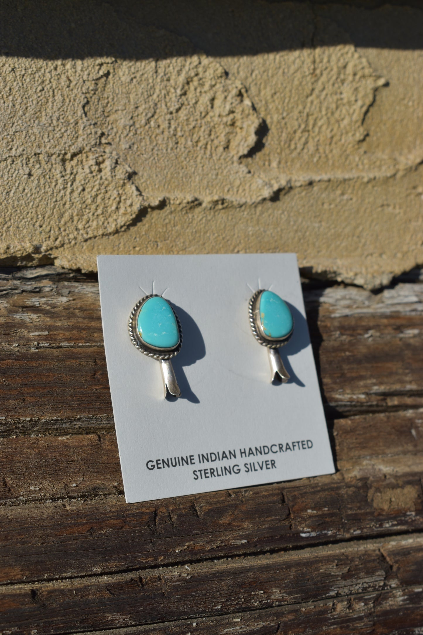Kingman Turquoise blossom studs