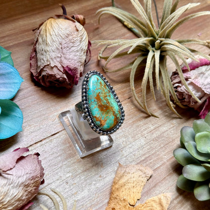MJ Freeform Turquoise Ring – Sterling Silver