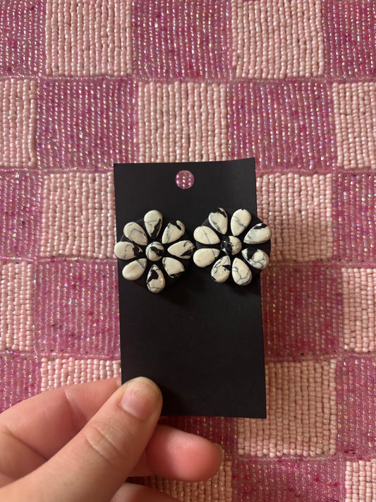 White Buffalo Clay Earrings