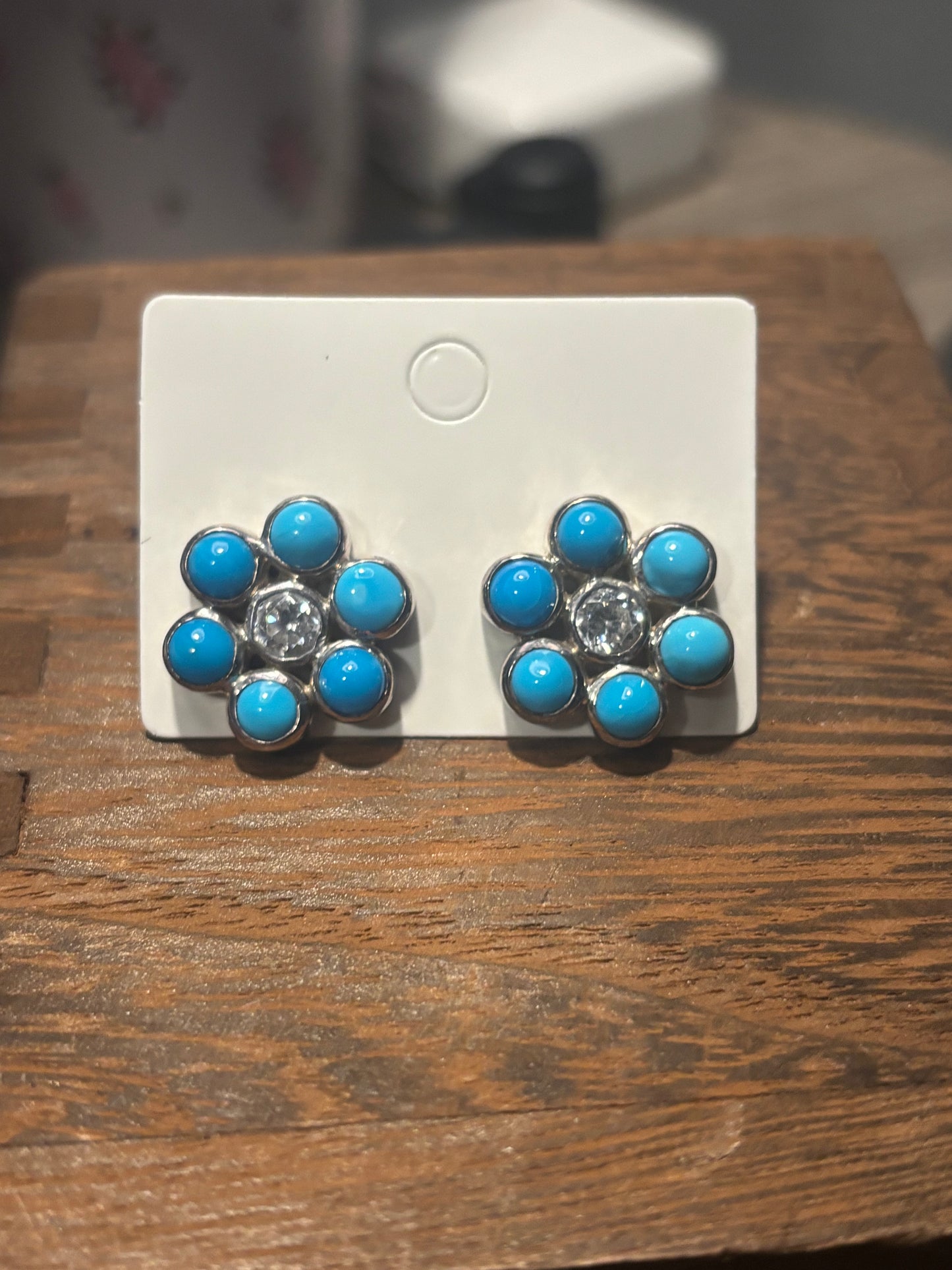 Turquoise + CZ crystal