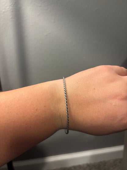 Sterling Rope bangle