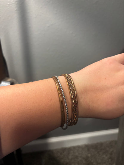 Copper stamped bangle