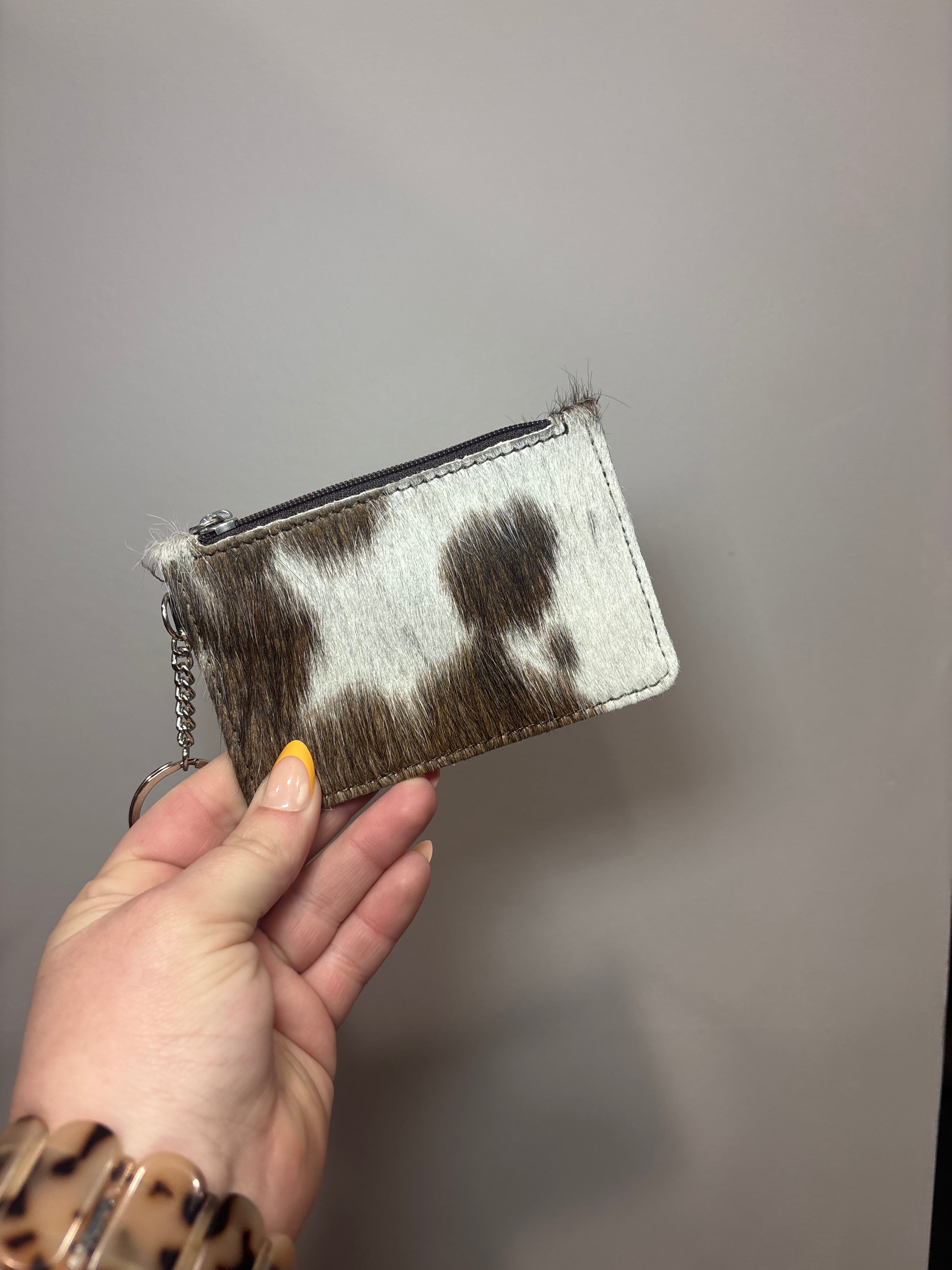Cowhide and Leather wallet