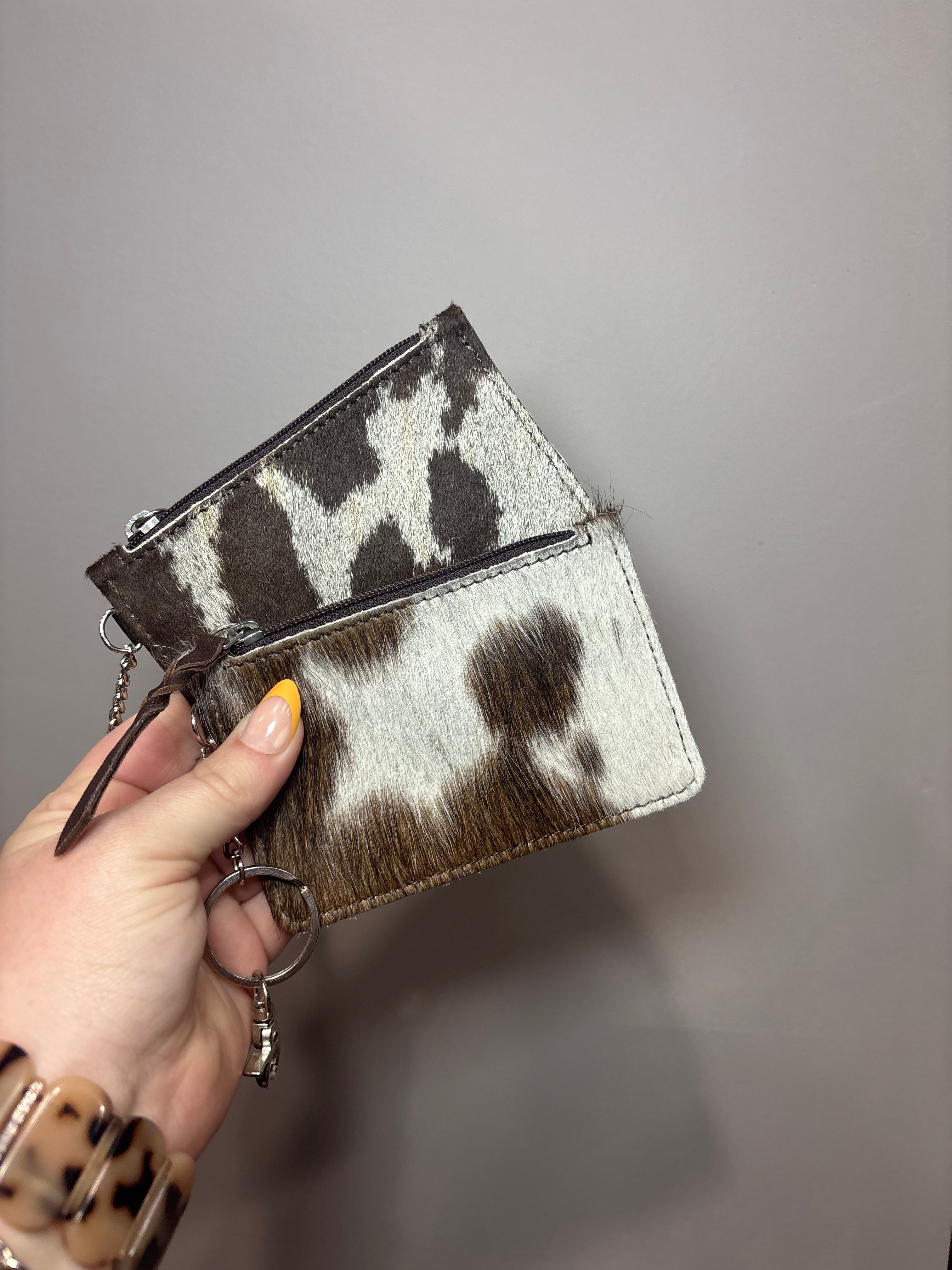 Cowhide and Leather wallet