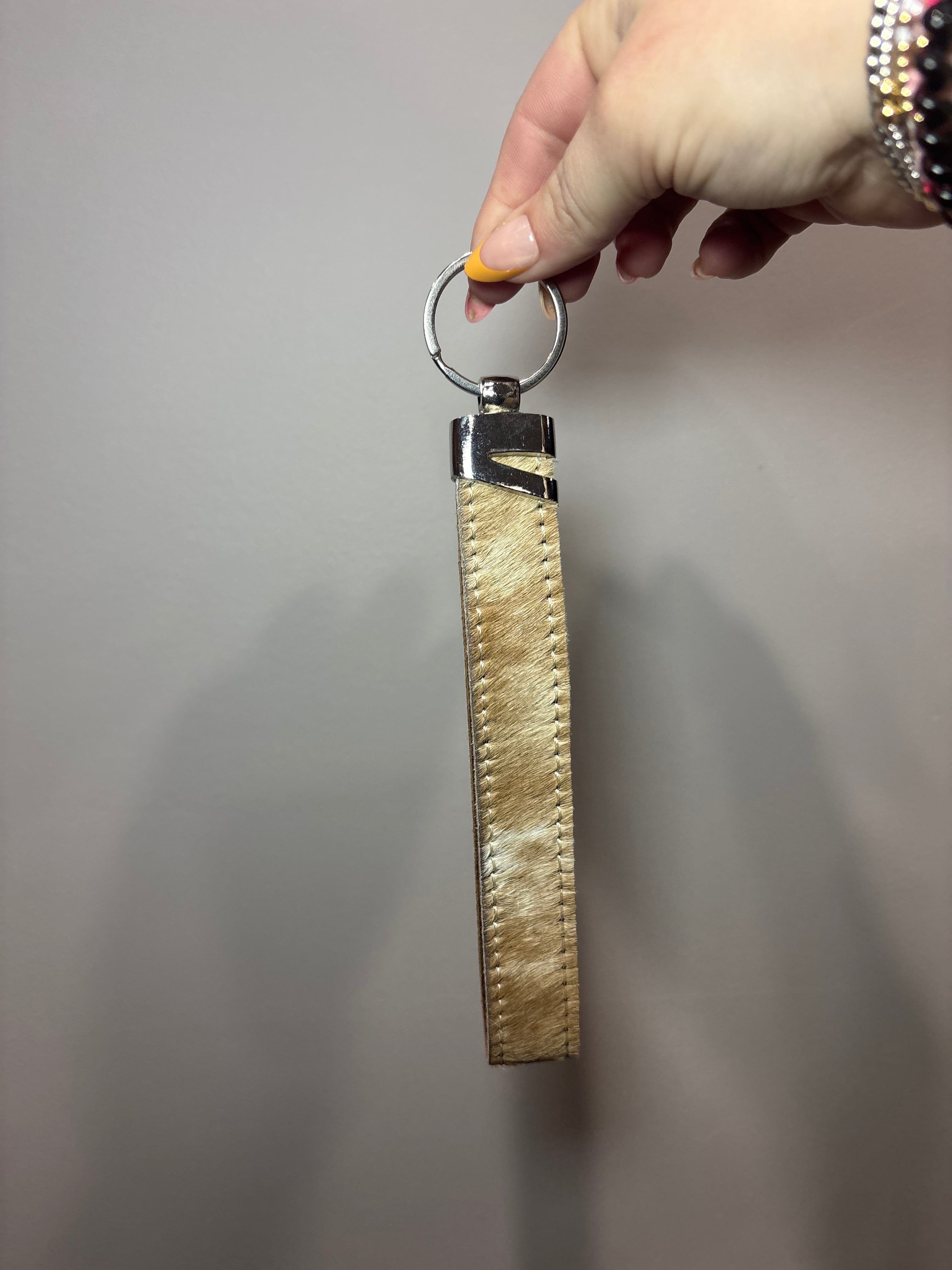 Cowhide keychain