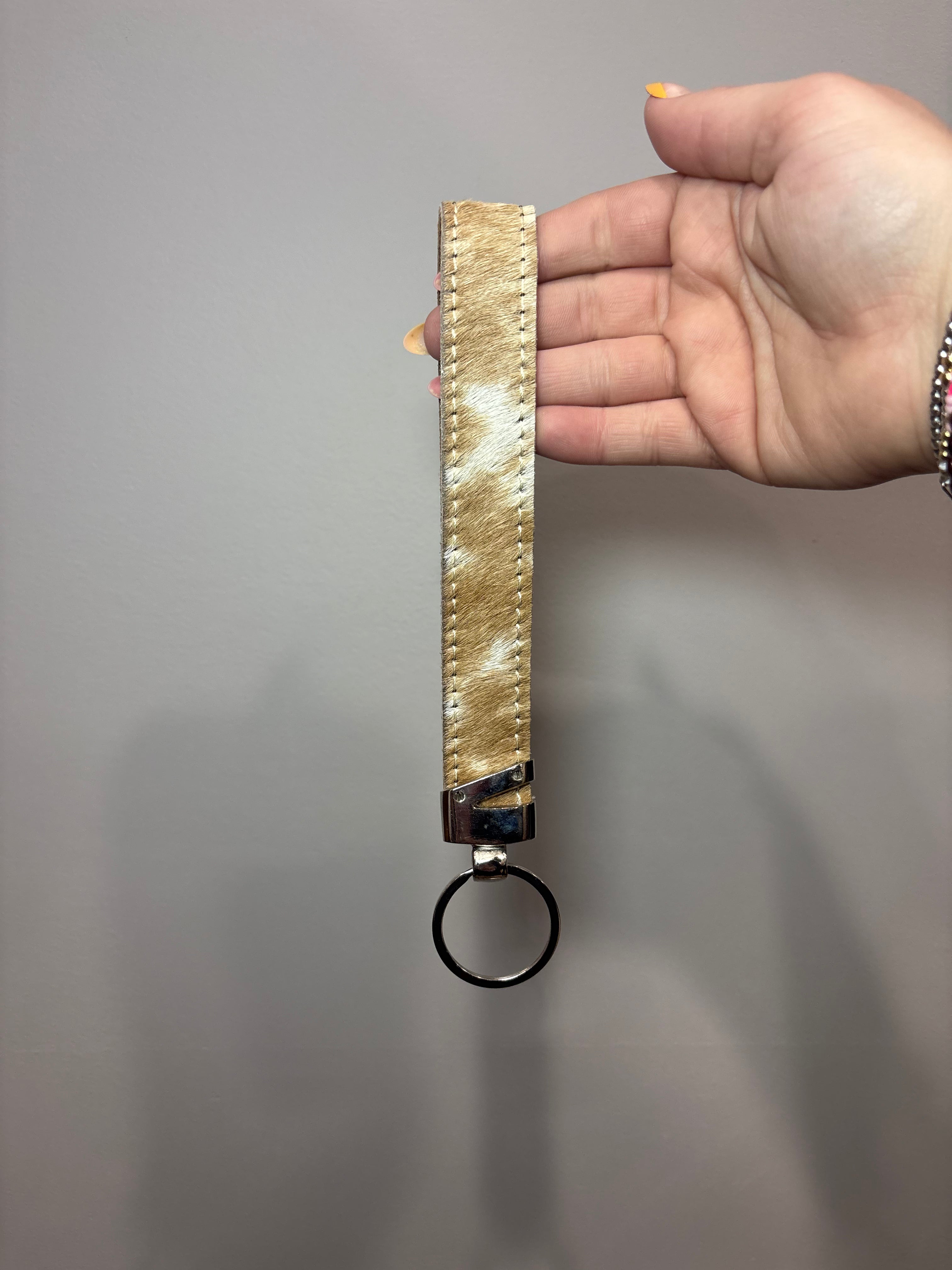 Cowhide keychain