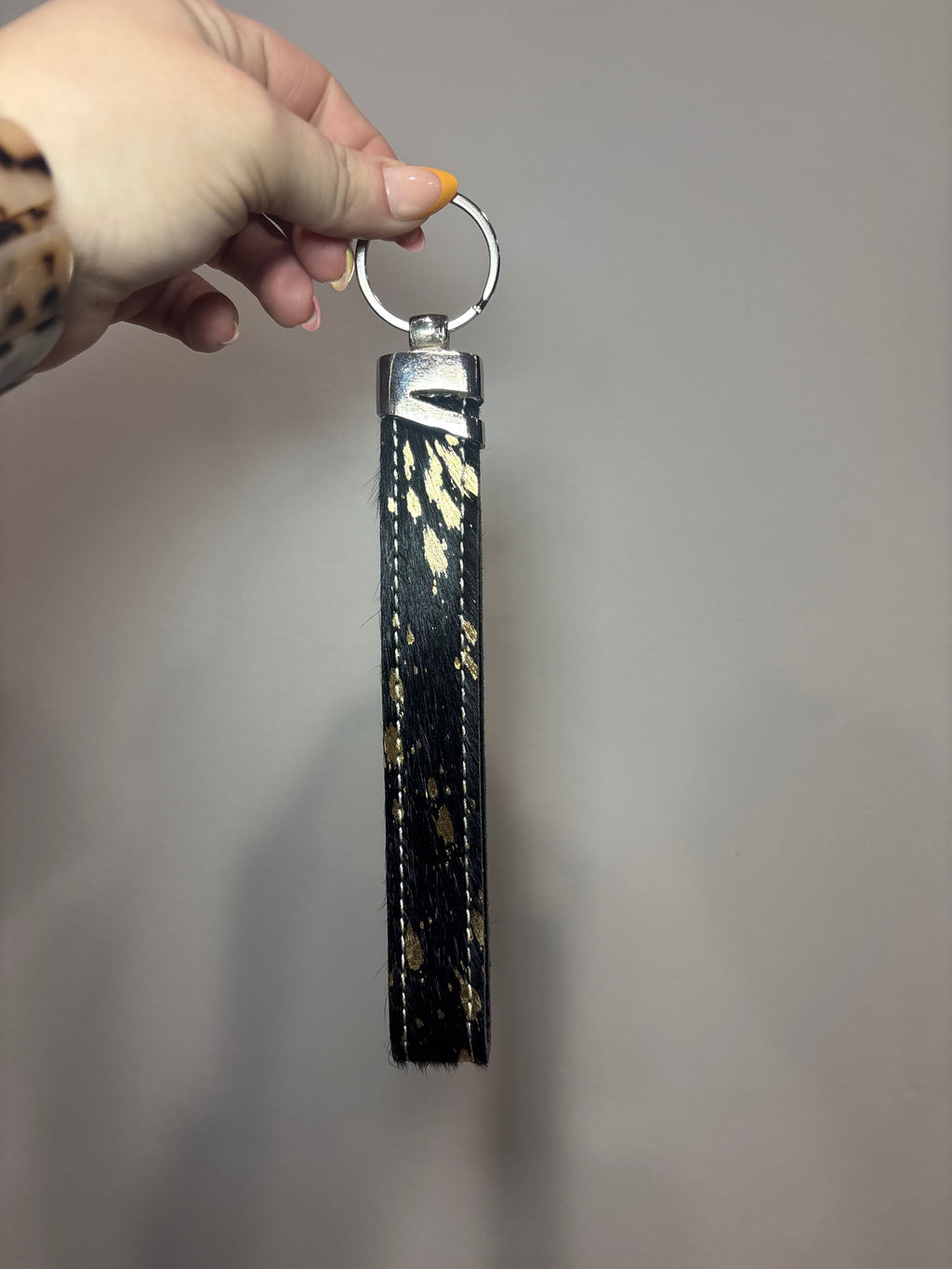 Cowhide keychain
