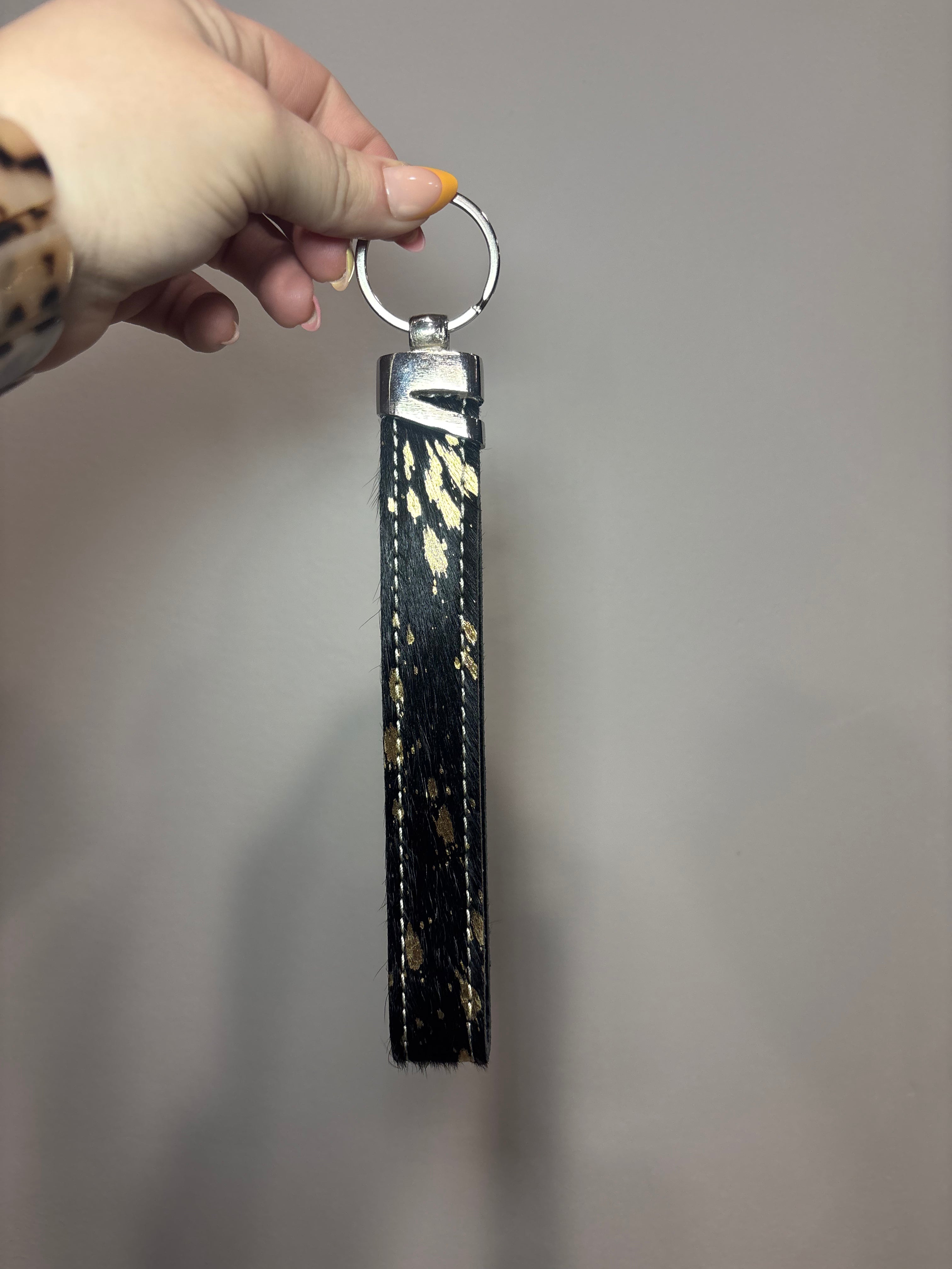 Cowhide keychain