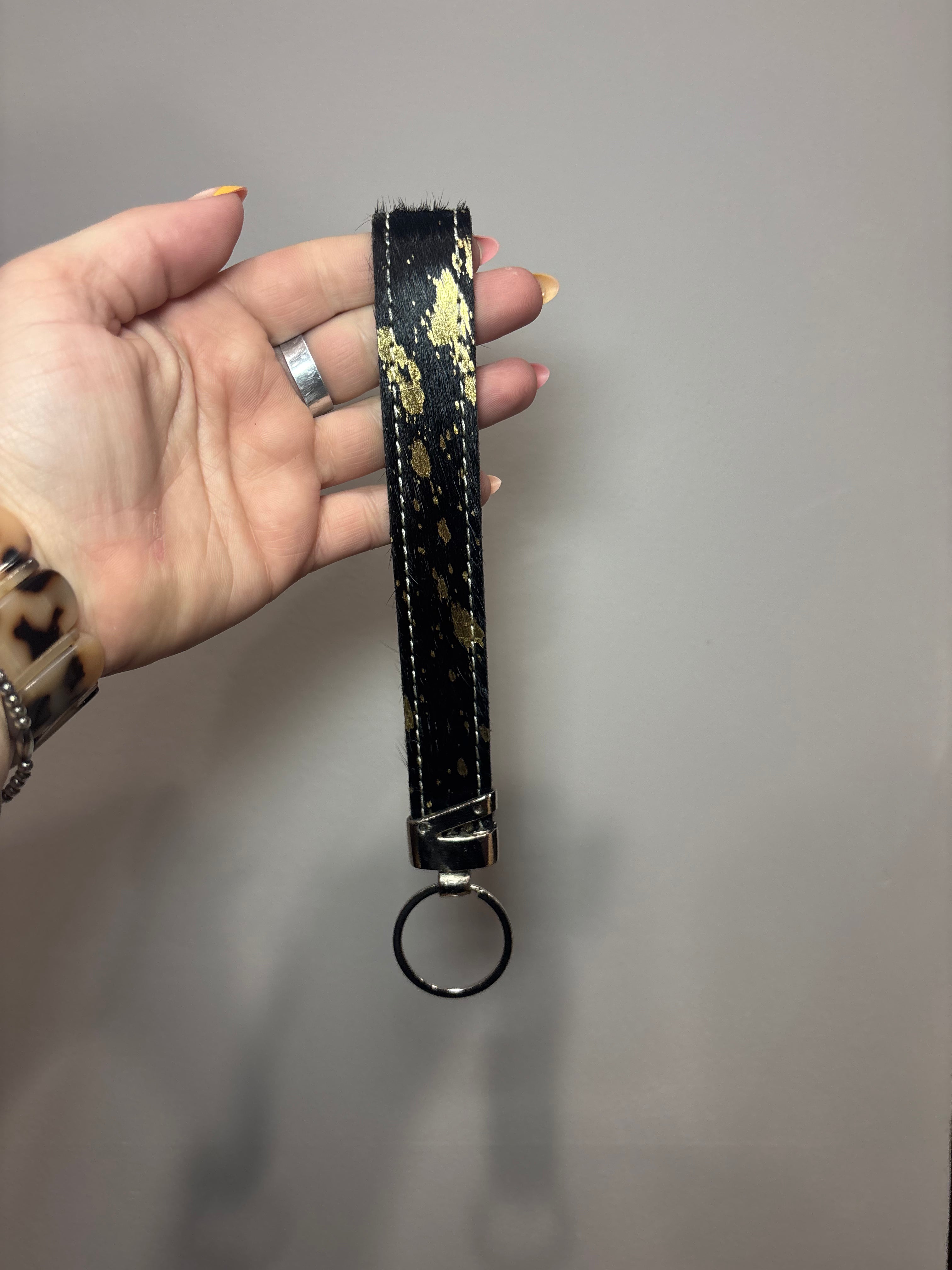 Cowhide keychain
