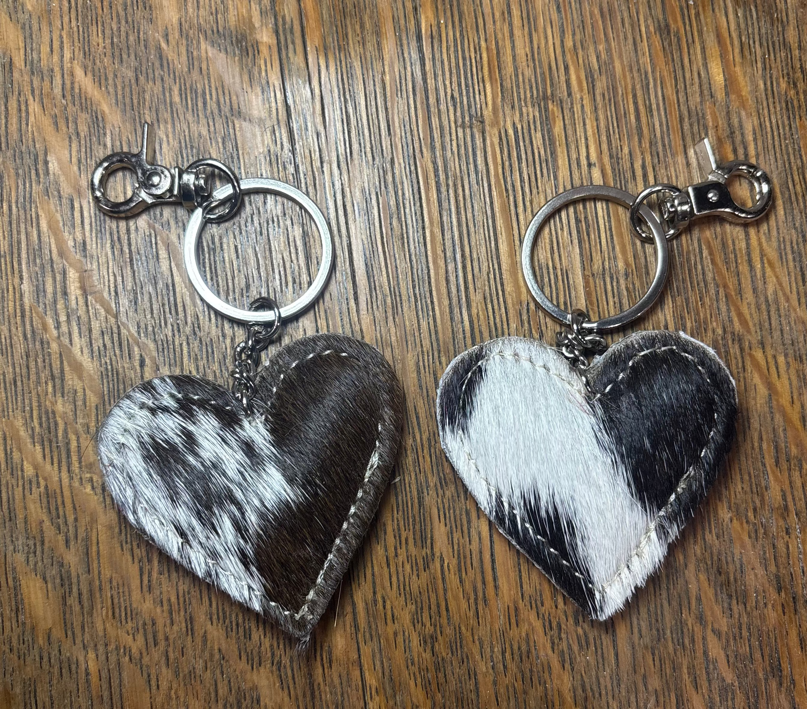 Heart Cowhide keychain