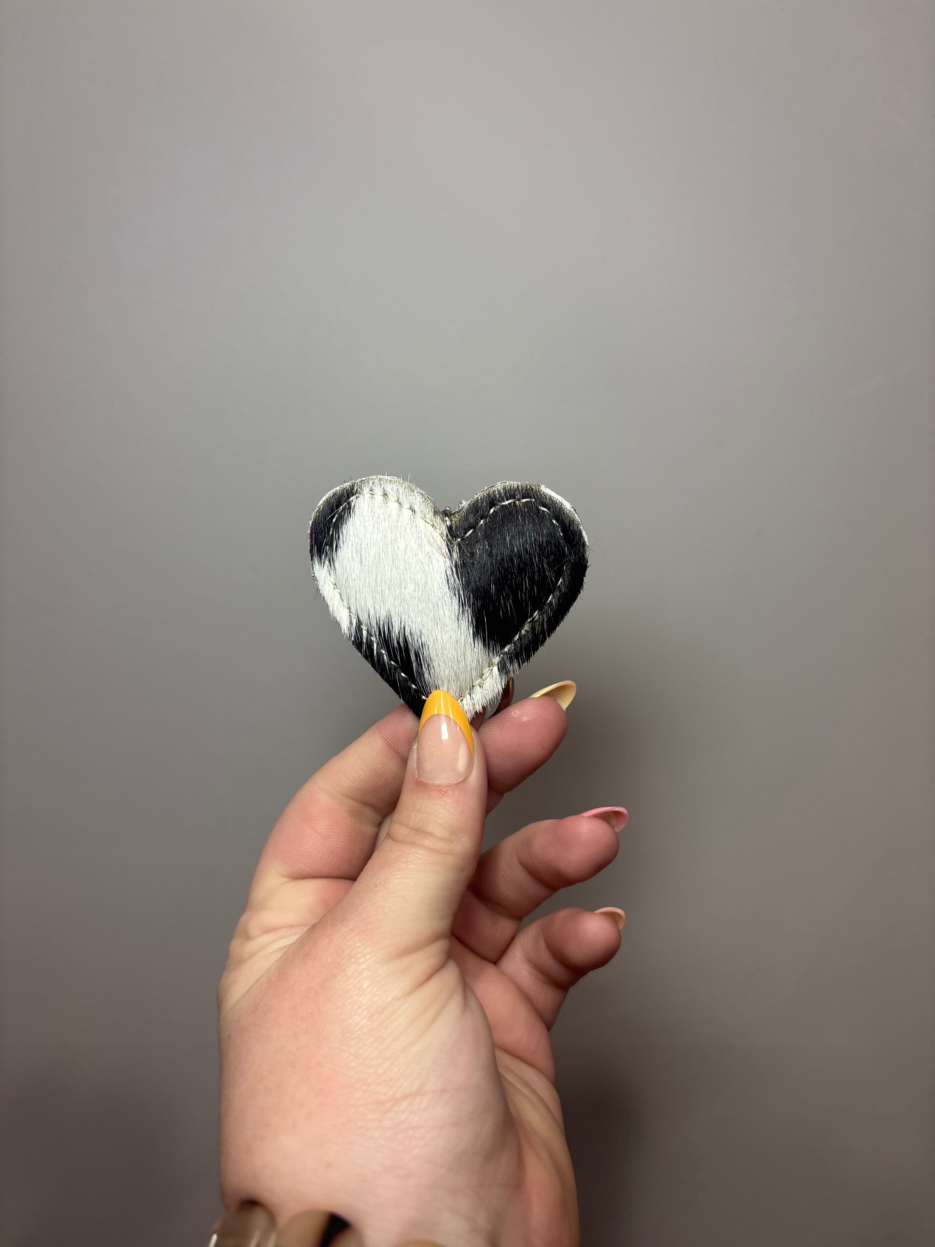 Heart Cowhide keychain