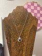 White Buffalo Ear tag Necklace