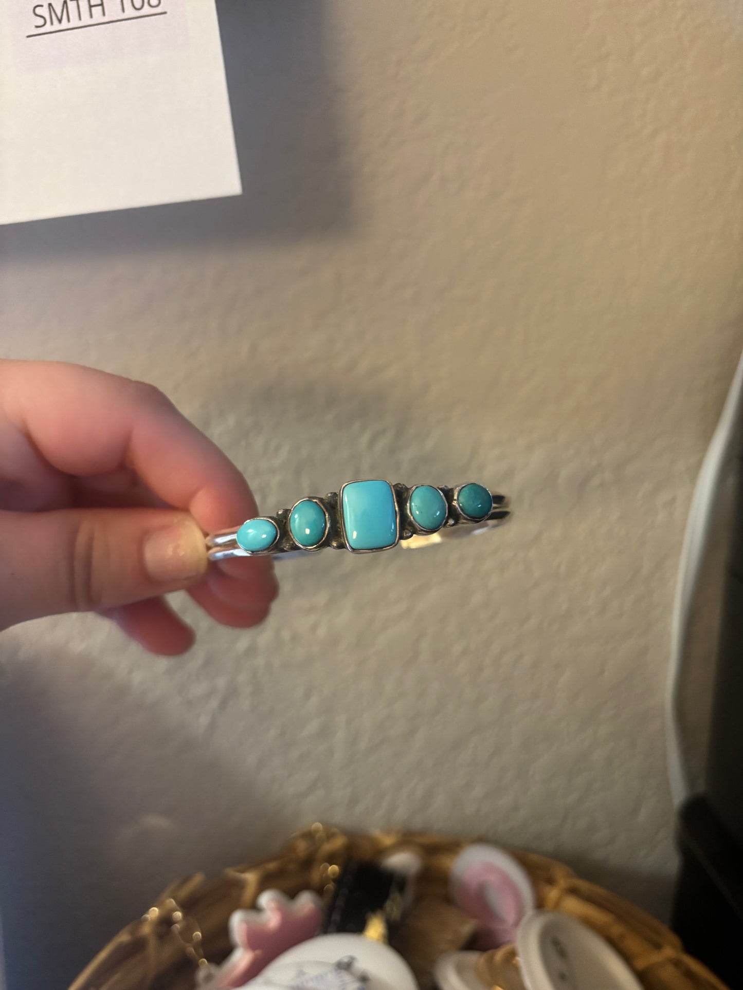 5 stone turquoise cuff