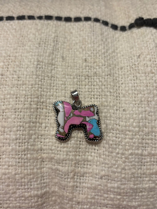 Cotton Candy Goat Pendant